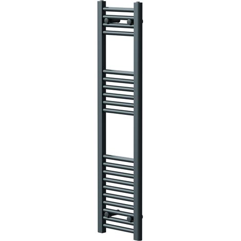 Pizarro Anthracite 1200mm x 300mm Straight Heated Towel Rail (1/5)