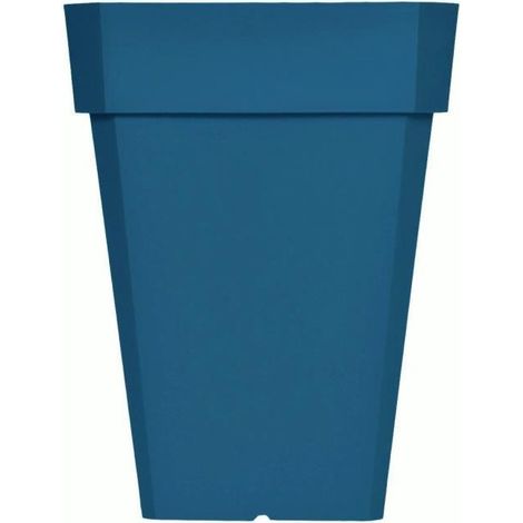 Bac à fleurs carré - RIVIERA - SOLEILLA - Plastique - H53x39x39 cm - Bleu