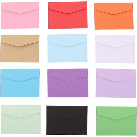 Lot de 120 enveloppes commerciales mignonnes et ravissantes, petites enveloppes vierges pour cartes postales et mini-enveloppes. (1/5)