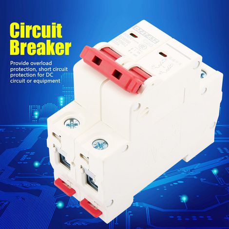 Disjoncteur miniature 2 pôles 500V continu 20A, coupe-circuit de sécurité DZ47-63Z-2P, lot de 2 (1/5)