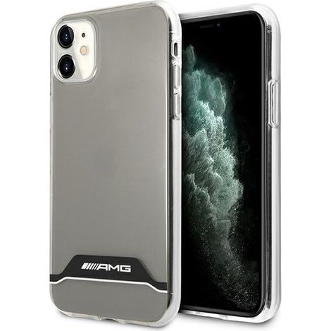 AMG AMHCN61TCBW iPhone 11 / Xr 6.1 transparente Hartschalen-Schutzhülle, galvanisiert, Schwarz & Weiß (1/5)