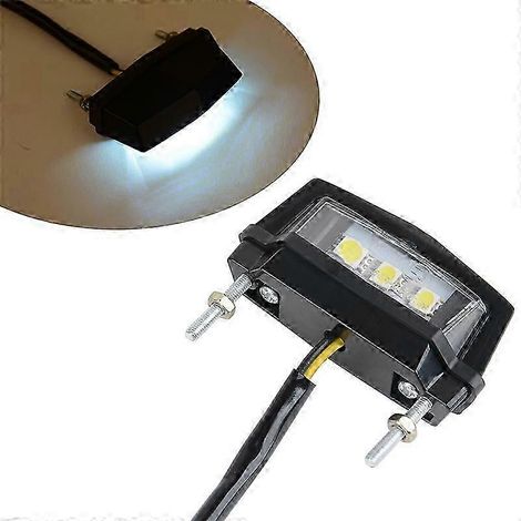 Éclairage de plaque d'immatriculation universel 12 V pour moto, étanche et multi-usages. Accessoire idéal pour véhicules tout-terrain. (1/5)