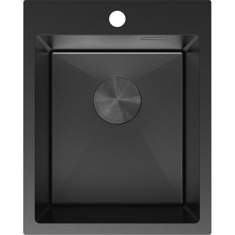 Mexen Solix évier en acier inoxydable 1 bac 400 x 500 mm, noir - 6406401000-70 (1/5)