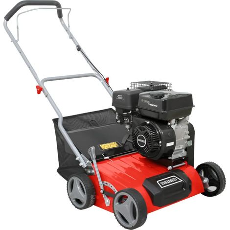 Scarificatore/arieggiatore 2‑in‑1 a scoppio 212 cc – larghezza lavoro 400 mm, profondità 5 mm a −15 mm, 18 coltelli – Dunsch (1/4)