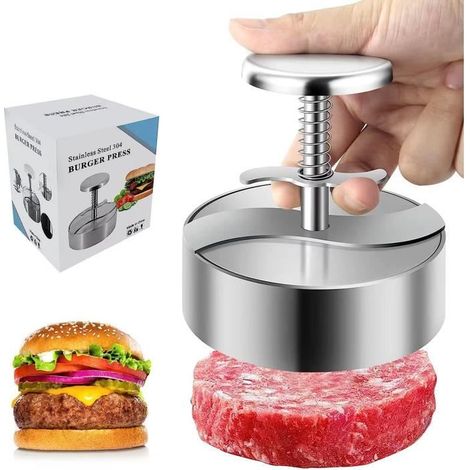 Attendrisseurs À Viande - Siguotang Presse Burger Réglable Hamburger Patty Maker 304 Acier Inoxydable Antiadhésif Farci Press (1/4)