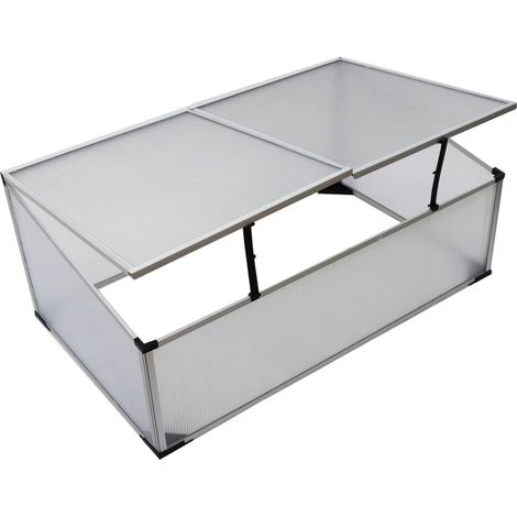 TrendLine Alu Frühbeet 100 x 60 x 30 cm Gewächshaus Tomatenhaus Treibhaus