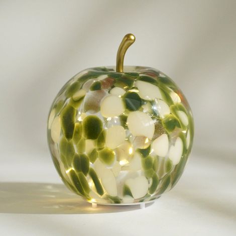 Lampe à Poser Led Pomme Verte verre 15x15x17cm (1/4)