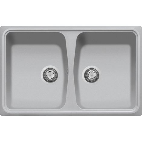 Lavello composito cucina Plados SP0792 due vasche - UM41 Alluminio