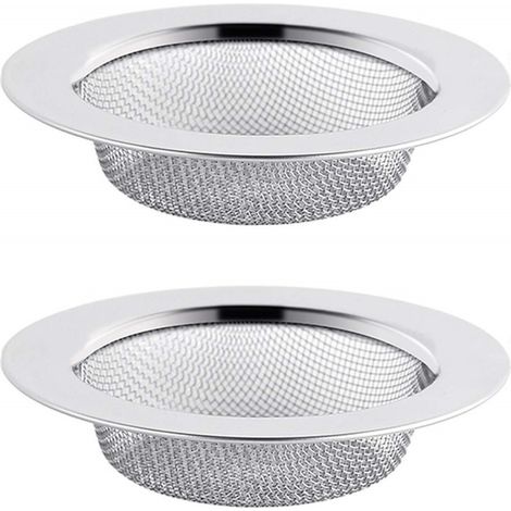 Lot de 2 crépines d'évier en acier inoxydable, crépines d'évier, crépines d'évier de cuisine (1/5)