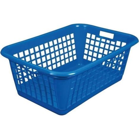 Corbeille à linge - 60 L - bleu (1/4)
