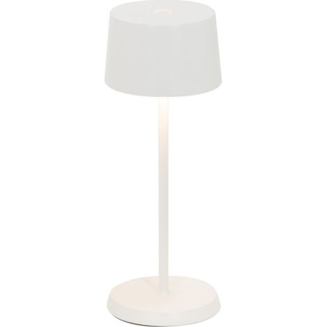 Zafferano OLIVIA PRO MICRO Lampada a led da tavolo Bianca ricaricabile e dimmerabile