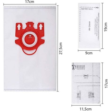 Lot de 10 sacs FJM pour aspirateur Miele – Filtration 99,97 % des particules – Facile à installer – Compatible avec modèles S241 à (1/5)