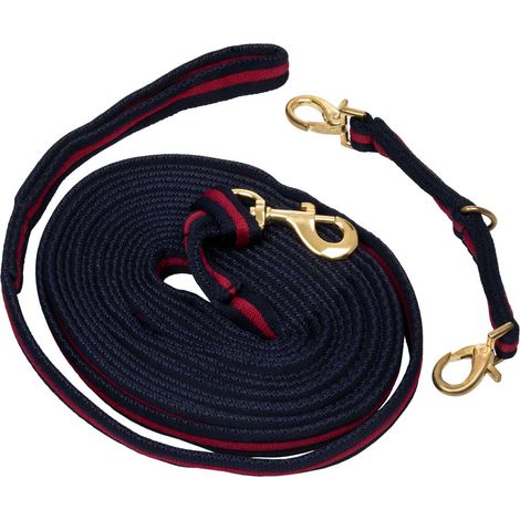 Umbria Equitazione corda da longia a cuscino 8 metri NAVY/BURGUNDY (1/3)
