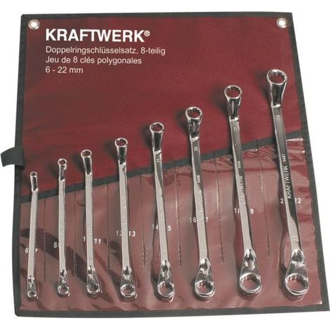 Kraftwerk clé à molette 8 t. Jeu de clés mixtes 6-22 mm (1/2)