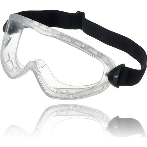 Dräger X-pect 4200  Lunettes-masques anti-buée pour porteurs de lunettes  Pour chantier, laboratoire, atelier  Oculaire en polycarbonate incassable et résistant aux rayures  Clair (1/5)