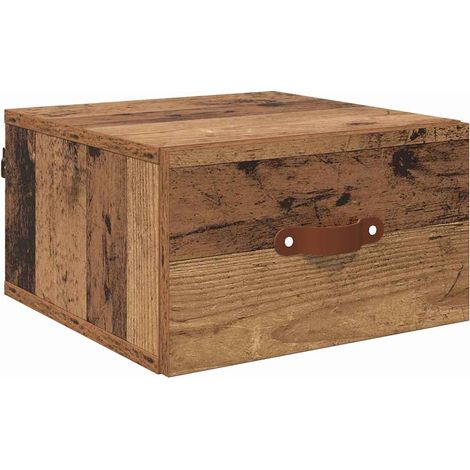 Maison Exclusive - Mobiletto da comodino a parete Legno vecchio 35 x 35 x 20 cm