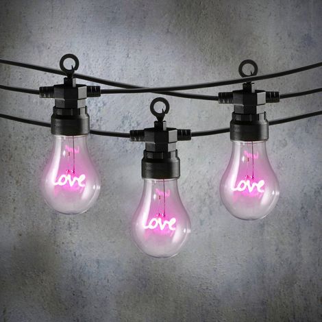 Guirlande Lumineuse Néon Love Rose pour Extérieur et Jardin IP44 avec Minuterie 450 cm - PANGIVO (1/3)