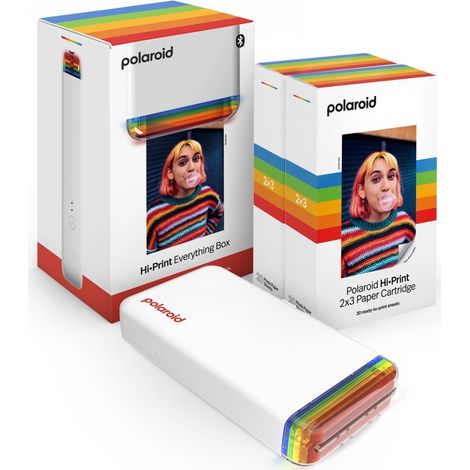 Coffret imprimante portable Polaroid Hi Print Blanc + 40 feuilles (1/4)