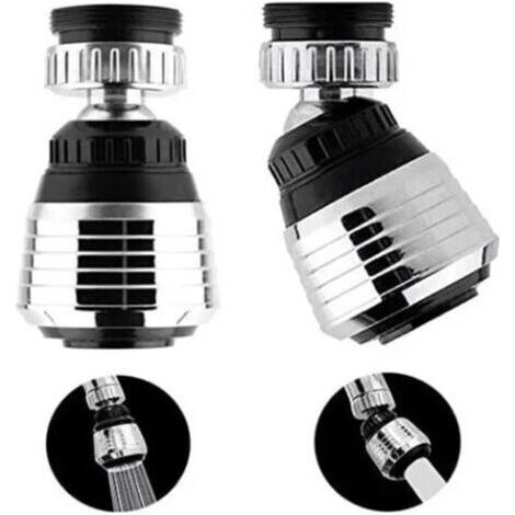 2pcs cuisine tête pivotante 360 degrés bec filtre robinet filtre barboteur douche oxygénée protection contre les éclaboussures économiseur d'eau (1/3)