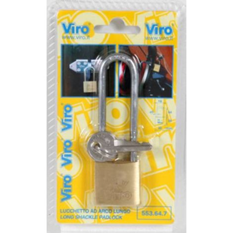 12 x VIRO BL 554.42.7 LUCCHETTO FAI ARCO LUNGO 40MM OTT