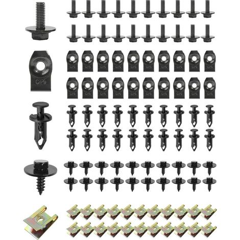 100PCS Clips de Fixation Voiture,Agrafes Carrosserie,Agrafe Carrosserie,Kit de Clip à Vis et Écrou,Auto Clips de Fixation Voiture Kit de Clip à Vis,pour Voiture Panneau de Porte Intérieur (1/5)