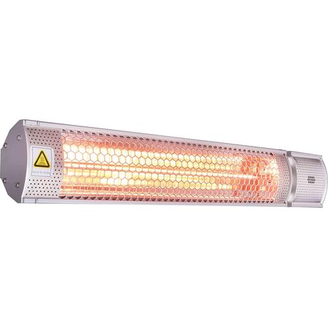Chauffage de terrasse - Argenté – 2 réglages de chaleur – Rayonnements lumineux faibles - Télécommande incluse (1/5)