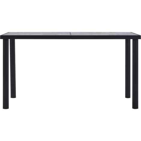 Maison Exclusive - Esstisch Schwarz und Betongrau 140 x 70 x 75 c