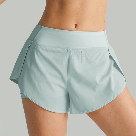 Short de course 2 en 1 pour femme avec poche, large ceinture, couche de couverture, doublure, pour se prélasser, yoga, fitness, entraînement, athlétique, gym, maison, vêtements de sport (1/5)