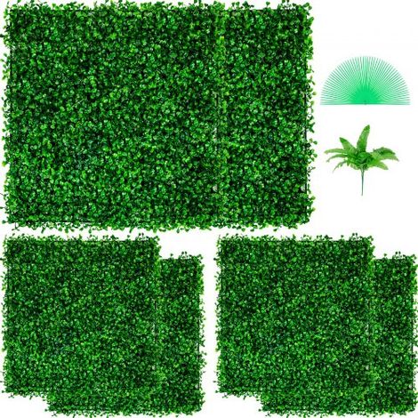 Künstliche Pflanzenwand 6 Stk. 20 x 20 Zoll, Sichtschutz Hecke Künstlich Grün, Künstliche Buchsbaumplatte PE, Sichtschutz Kunstpflanzen 50 x 50 cm, Sichtschutzhecke Wanddekoration Pflanzenwand (1/5)