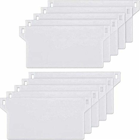 Plaques de poids pour stores verticaux et californiens – Lot de 10 pièces blanches, 127 mm, en plastique rigide (1/5)