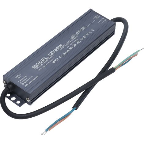 Transformateur étanche LED IP67 12V 6.6A - Alimentation pour bande lumineuse 170-265V AC
