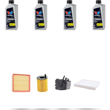 Kit tagliando 4 FILTRI e 4L OLIO compatibile con Peugeot 407 1.6 Hdi 80kw dal 2004 (1/5)