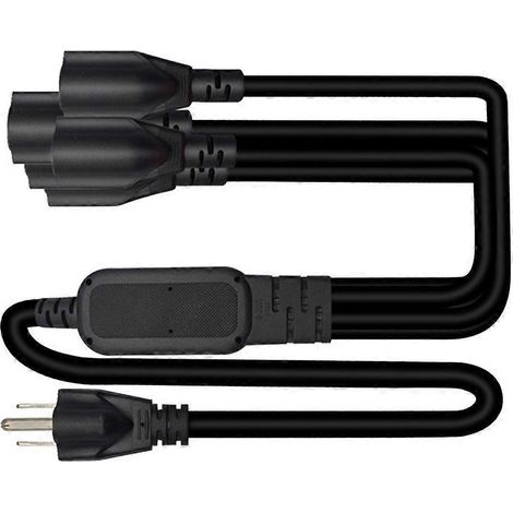 Nema 5-15P Stecker auf 5 Stück 5-15R Netzkabel für Notebooks und Laptops, 47 Zoll