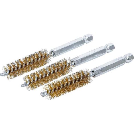 Brosse en Laiton 3 pcs 12 mm x 6,3 mm (1/4) - Résistante et Précise - D-Work