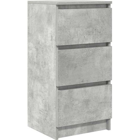 Buffet Meuble de rangement gris béton 37,5x35x76 cm bois d'ingénierie (1/5)