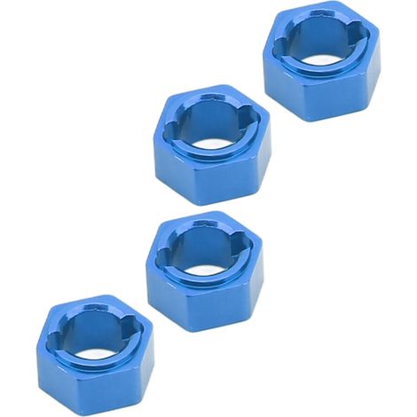 Adaptateur de roue hexagonale 7mm en aluminium pour modèles RC 1/24 FMS FCX24, bleu, haute performance (1/5)