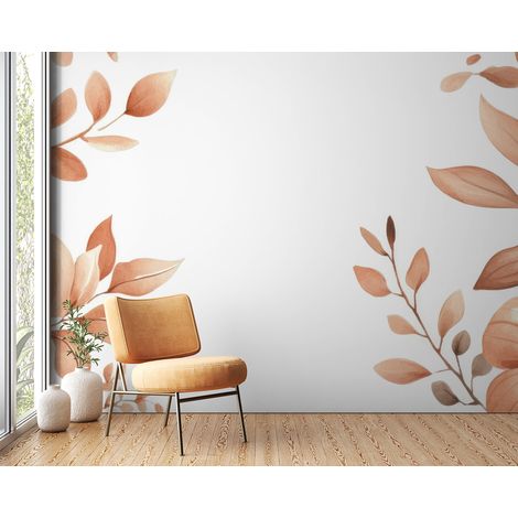 Papier peint fleuri - cadre sauvage automne - 150 x 250 cm (1/2)
