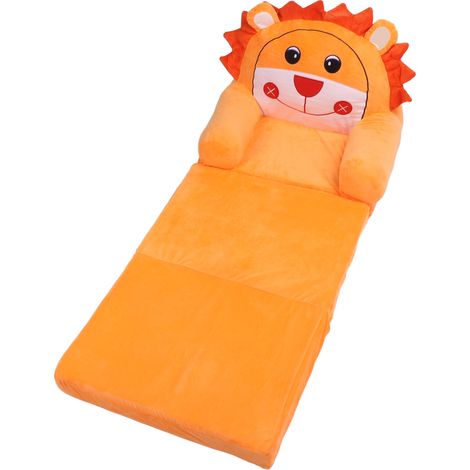 Canapé Enfant Pliable Orange 3 Couches, Canapé Lit Moelleux Respirable à Rabattre, Forme Animal Dessin Animé, Lounge pour Salon et Chambre (1/5)