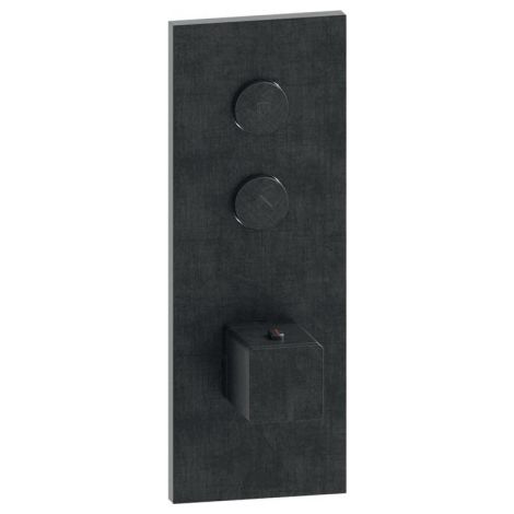 Façade Thermo Twist thermostatique 2 sorties Chromé Noir Brossé Quadri - CRISTINA ONDYNA XQ61275