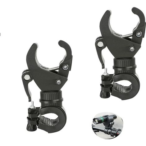 supports dorsaux multifonctionnels, support de canne pour fauteuil roulant à 360°, support de lampe de poche, accessoire universel pour fauteuil roulant, déambulateur, vélo