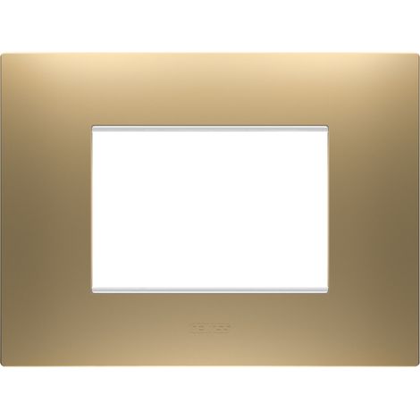 PLAQUE EGO RECTANGULAIRE 3P OR GEWISS GW16003SG