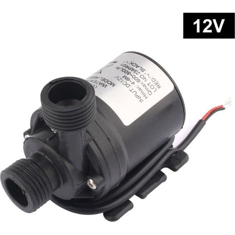 12V Water Pump, Brushless Submersible Water Pump, for Ponds, Aquariums, Solar Fountains, and Swimming Pool Water Circulation (1/4)