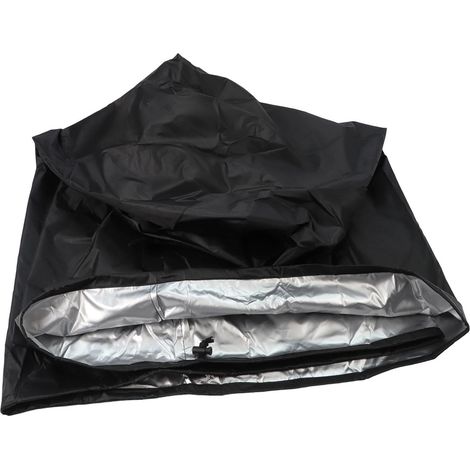 Housse de table de salle à manger d'extérieur imperméable Oxford 210D anti-poussière et protection UV pour chariot glacière roulant, 86,4 x 48,3 x 78,7 cm (noir) (1/5)