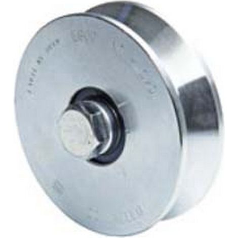 2PZ RUOTA CANCELLI GOLA V ART.305 - mm.120x34