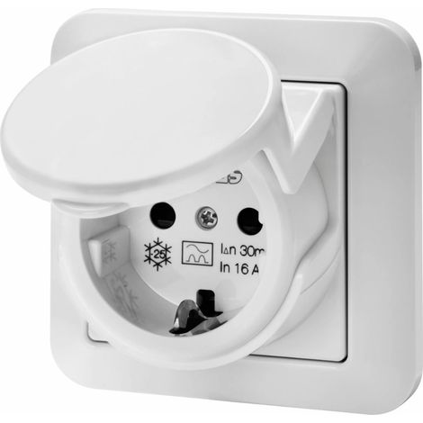 Gewiss TOMA DE CORRIENTE CON INTERRUPTOR DIFERENCIAL - 16 A 30 mA IP44, GW95524