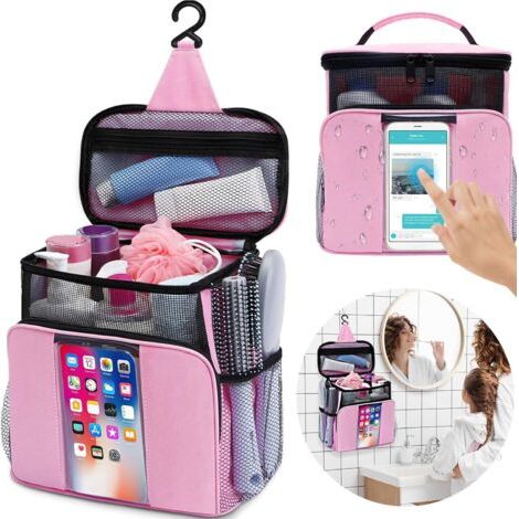 Support de douche portable, trousse de toilette suspendue indispensable pour les voyages universitaires et les croisières (pour les femmes voyageuses) (1/5)