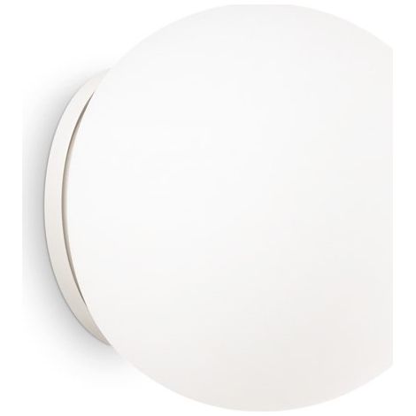 Applique Moderna Mapa Vetro Bianco 1 Luce E27 D20Cm