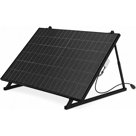 Mecafer – Kit solaire autonome 500W plug and play – Panneau bifacial mono cristallin N type Top con – Installation murale ou au sol – 428150