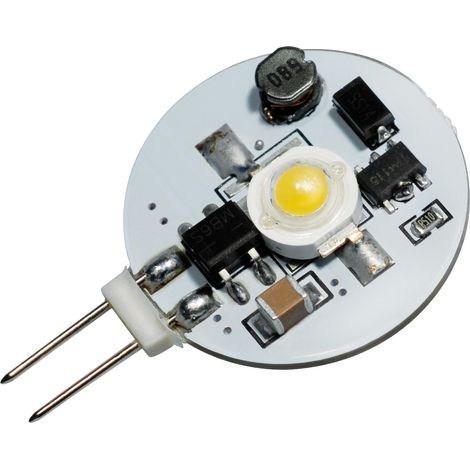 Power smd led ø 26/38 mm x 6,5 mm, 12 - 30 v ac/dc, 1 w, 70 lm, g4 socket energy efficiency category a++ (1/3)