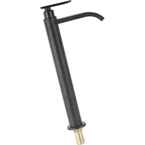 Einzelner Kaltwasserhahn aus Edelstahl G1/2 304, Badezimmerarmatur, schwarzes Waschbecken (1/5)